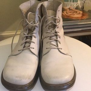 Dr Martens “Danica” white leather boots